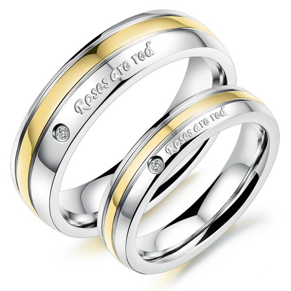 wedding ring titanium steel gold-color wedding bands ring for women men jewelry engagement anniversary gift, Slivery;golden
wedding ring titanium steel gold-color wedding bands ring for women men jewelry engagement anniversary gift, Slivery;golden