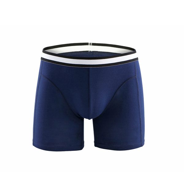 men long leg boxer cotton shorts men underwear mid waist underpants long boxer shorts calzoncillos hombre marca, Black;white