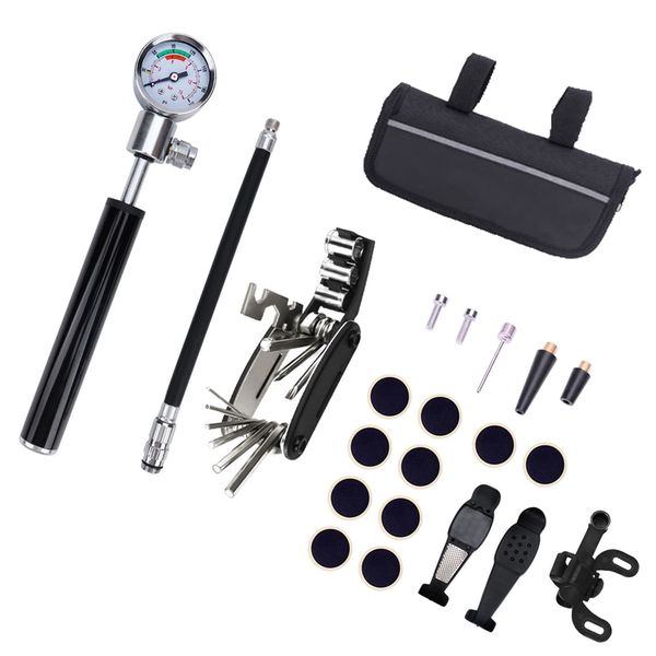 22in1 bicycle repair tools waterproof portable bike tire repair kits bicycle pump cycling puncture tool bag bike storage
22in1 bicycle repair tools waterproof portable bike tire repair kits bicycle pump cycling puncture tool bag bike storage