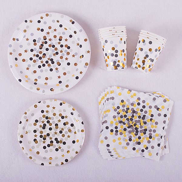 40pcs disposable tableware set disposable paper plate straw cup gold black pink for wedding birthday decoration party supplies
40pcs disposable tableware set disposable paper plate straw cup gold black pink for wedding birthday decoration party supplies
