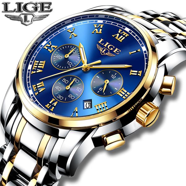 new watches men luxury brand lige chronograph men sports watches waterproof full steel quartz men's watch relogio masculino, Slivery;brown
new watches men luxury brand lige chronograph men sports watches waterproof full steel quartz men's watch relogio masculino, Slivery;brown