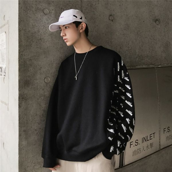 autumn new hoodies men fashion letter printing casual cotton o-neck pullover man streetwear wild hip-hop loose sweatshirt, Black
autumn new hoodies men fashion letter printing casual cotton o-neck pullover man streetwear wild hip-hop loose sweatshirt, Black