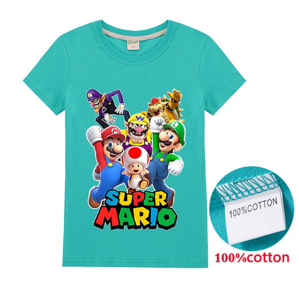 summer fashio super mario t-shirt children boys short sleeves white tees baby kids cotton for girls clothes 3 15y, Blue
summer fashio super mario t-shirt children boys short sleeves white tees baby kids cotton for girls clothes 3 15y, Blue