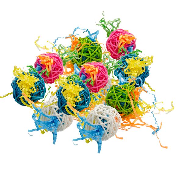 10pcs bird chew rattan toy balls cage accessory colorful hanging diy toys
10pcs bird chew rattan toy balls cage accessory colorful hanging diy toys