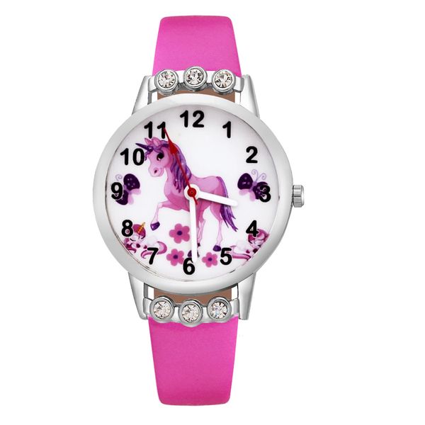 fashion cartoon pretty unicorn horse crystal style children's watches kids student girls quartz leather wrist watch clock jg21, Blue
fashion cartoon pretty unicorn horse crystal style children's watches kids student girls quartz leather wrist watch clock jg21, Blue