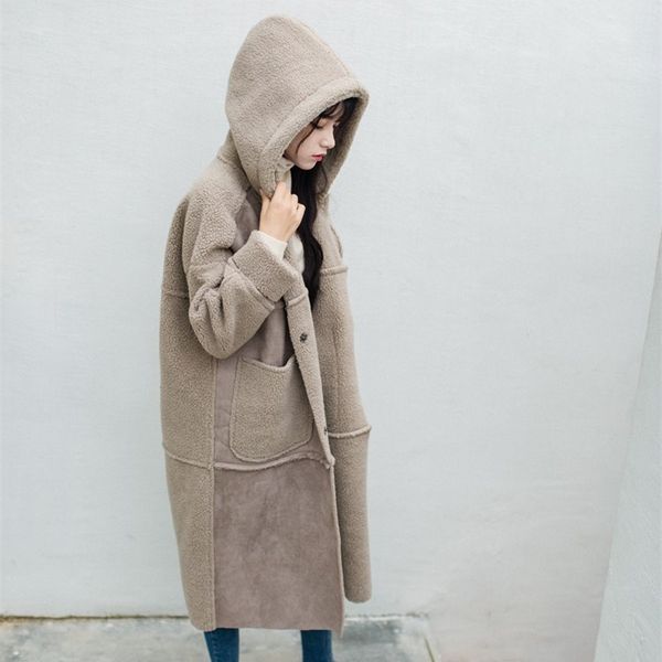 women long sleeve warm coats hooded casual fur pockets faux suede outerwear winter turn-down collar long parkas, Black
women long sleeve warm coats hooded casual fur pockets faux suede outerwear winter turn-down collar long parkas, Black