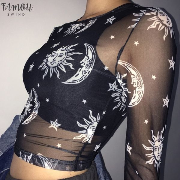 charming boho black mesh transparent female t shirt sun moon star print long sleeve crop womens t shirts sale, White
charming boho black mesh transparent female t shirt sun moon star print long sleeve crop womens t shirts sale, White