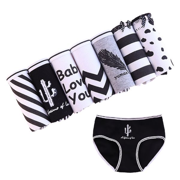 7pcs/lot panties women underwear cotton printed briefs seamless cueca calcinhas shorts underpants girls cute stripe panty, Black;pink
7pcs/lot panties women underwear cotton printed briefs seamless cueca calcinhas shorts underpants girls cute stripe panty, Black;pink