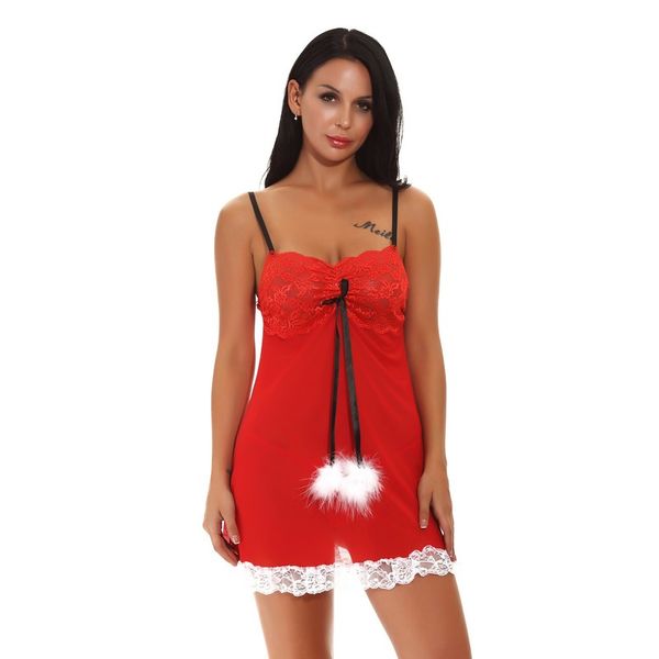 women festive red lace cup mesh christmas holiday babydoll adjustable strap chemise lingerie with white lace hem and matching panty s-xxl, Black;red
women festive red lace cup mesh christmas holiday babydoll adjustable strap chemise lingerie with white lace hem and matching panty s-xxl, Black;red