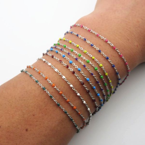 14/15/16/17/18/19cm blue black red green white purple bead bracelet stainless steel chain bracelet women jewelry
14/15/16/17/18/19cm blue black red green white purple bead bracelet stainless steel chain bracelet women jewelry