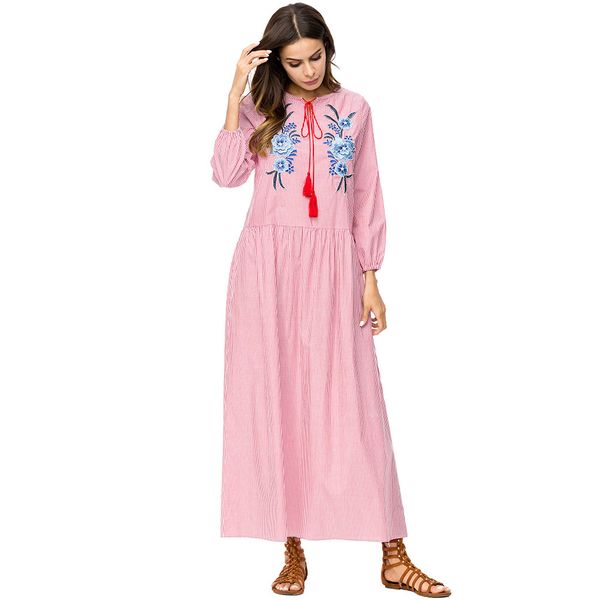187317 baju muslim autumn and winter dress muslim striped stitching hand-embroidered robes vestido de mujer musulmana moslimvrouwen jurk, Red
187317 baju muslim autumn and winter dress muslim striped stitching hand-embroidered robes vestido de mujer musulmana moslimvrouwen jurk, Red