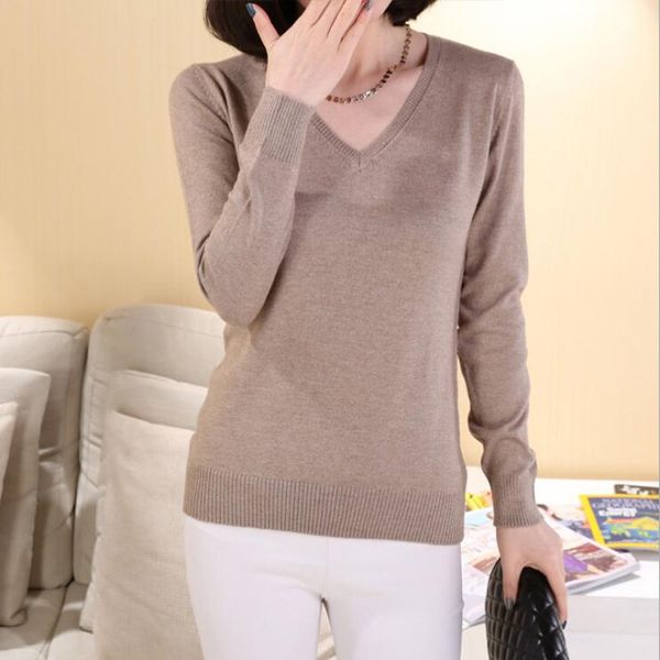 aprmhisy new fashion v neck women cashmere sweaters autumn 2019 long sleeve solid casual knitting pullovers jumpers, White;black
aprmhisy new fashion v neck women cashmere sweaters autumn 2019 long sleeve solid casual knitting pullovers jumpers, White;black