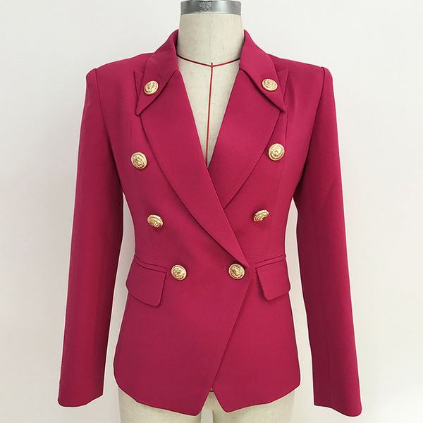 double breasted blazers for women 2019 autumn winter office lady's slim jackets notched collar solid red rose coats, White;black
double breasted blazers for women 2019 autumn winter office lady's slim jackets notched collar solid red rose coats, White;black