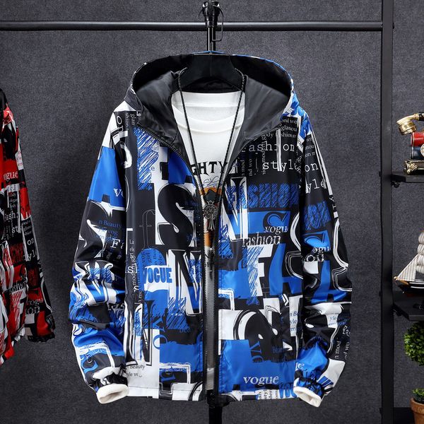 2020 men's spring summer reversible hooded jacket fashion print windbreaker waterproof bomber jacket casual zipper coat m-7xl, Black;brown
2020 men's spring summer reversible hooded jacket fashion print windbreaker waterproof bomber jacket casual zipper coat m-7xl, Black;brown