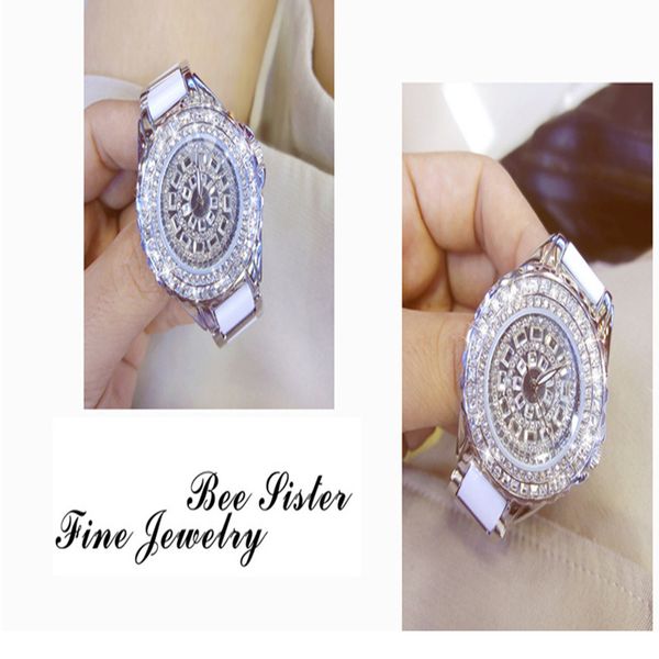 women's imported quartz movement full rhinestone watch ceramic strap round dial high-end custom linked watch, Slivery;brown
women's imported quartz movement full rhinestone watch ceramic strap round dial high-end custom linked watch, Slivery;brown