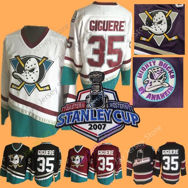 35 Jean-Sebastien Giguere Jersey 2007 Stanley Cup Anaheim Ducks Jerseys Ice Hockey CCM Vintage All Stitched
35 Jean-Sebastien Giguere Jersey 2007 Stanley Cup Anaheim Ducks Jerseys Ice Hockey CCM Vintage All Stitched