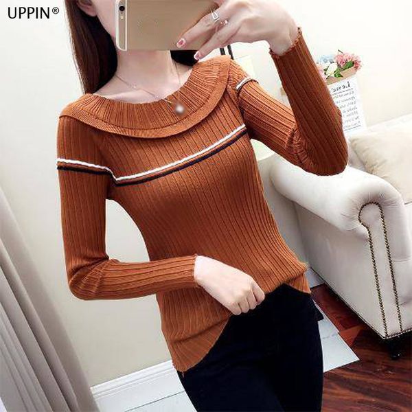 uppin 2019 autumn new long-sleeved sweater bottoming shirt sweater low round neck fashion slim slim temperament female models, White;black
uppin 2019 autumn new long-sleeved sweater bottoming shirt sweater low round neck fashion slim slim temperament female models, White;black