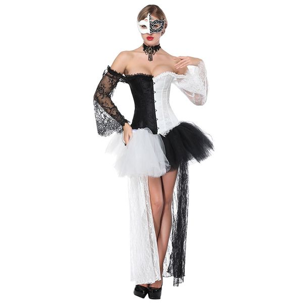 wholesale-sleeve corset steampunk costume burlesque dress gothic clothing espartilhos e corpetes korsefor women, Black;white
wholesale-sleeve corset steampunk costume burlesque dress gothic clothing espartilhos e corpetes korsefor women, Black;white