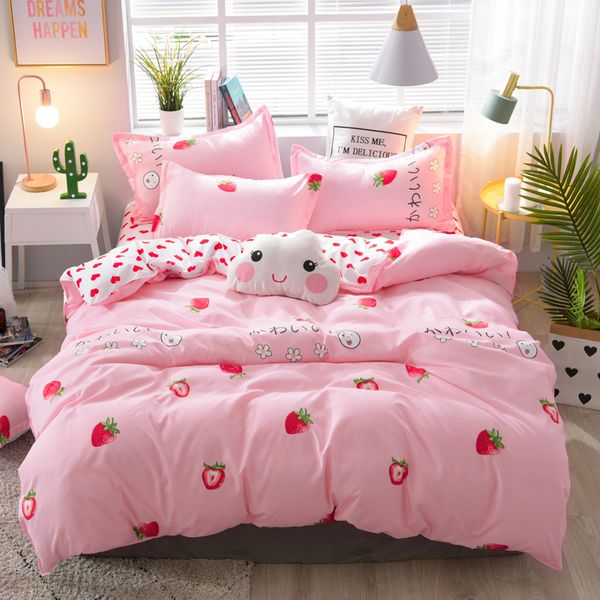 love strawberry cartoon style good polyester fabric duvet cover set flat sheet pillow cases 3/4ps twin full king bedding
love strawberry cartoon style good polyester fabric duvet cover set flat sheet pillow cases 3/4ps twin full king bedding