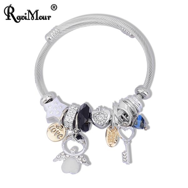 brazalete mujer stainless steel bracelet bangle women accessories charms opal angle carved letter love cuff armband jewelry 2019, Black
brazalete mujer stainless steel bracelet bangle women accessories charms opal angle carved letter love cuff armband jewelry 2019, Black
