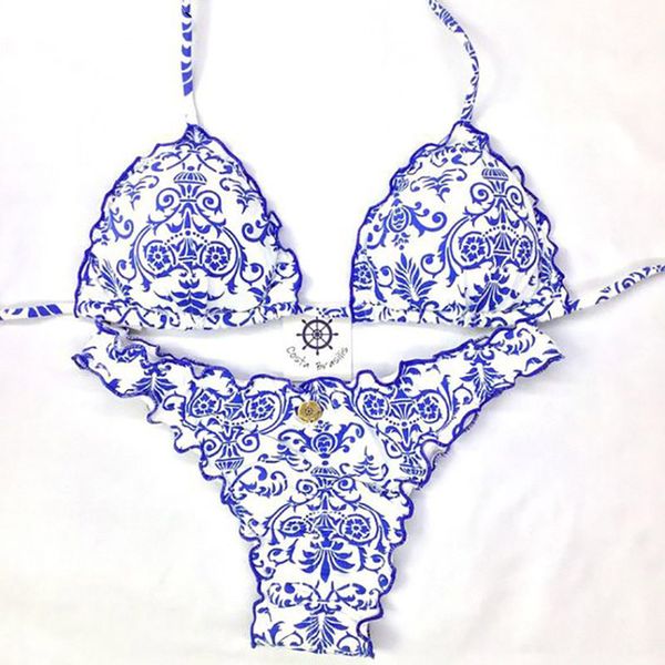 halter blue and white porcelain swimwear women swimsuit print brazilian bikini set bandage bra set ladies beach bathing suit
halter blue and white porcelain swimwear women swimsuit print brazilian bikini set bandage bra set ladies beach bathing suit
