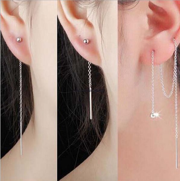 charm korean fashion earrings romantic girls gift womens 925 silver threader long link chain jewelry, Golden
charm korean fashion earrings romantic girls gift womens 925 silver threader long link chain jewelry, Golden