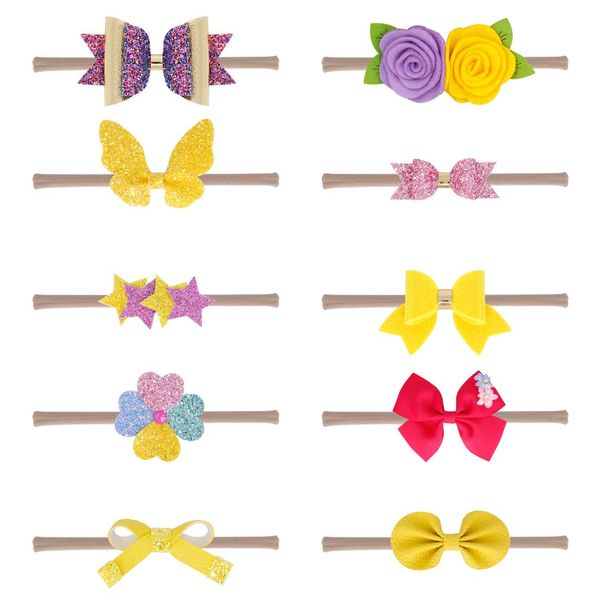 10pcs fashion baby girls solid headband hairband soft elastic headbands bow hair accessories set 7 style, Slivery;white
10pcs fashion baby girls solid headband hairband soft elastic headbands bow hair accessories set 7 style, Slivery;white