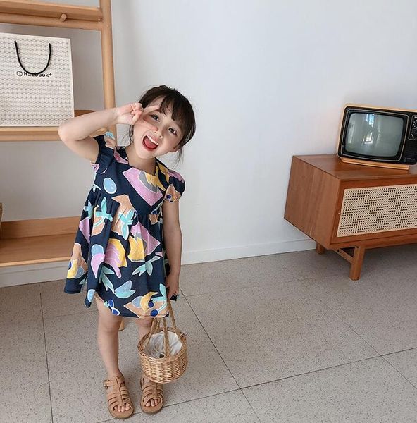 2020 korea style girls printed dress fashion summer cotton girls dresses 2-7 years qa731, Red;yellow
2020 korea style girls printed dress fashion summer cotton girls dresses 2-7 years qa731, Red;yellow