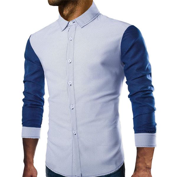patchwork polka dot print shirt men 2020 brand new slim fit long sleeve mens dress shirts business casual shirt chemise homme, White;black
patchwork polka dot print shirt men 2020 brand new slim fit long sleeve mens dress shirts business casual shirt chemise homme, White;black