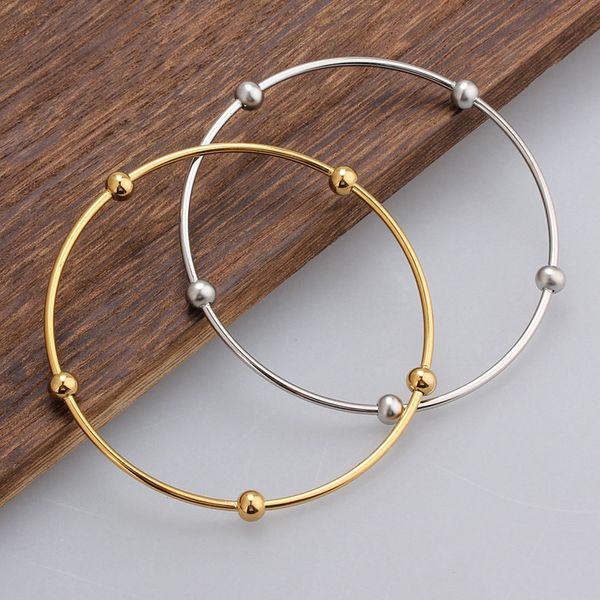 gold/silver charms bracelet bangle for women 2019 fashion round bead stainless steel cuff bangles female trendy jewelry gift, Black
gold/silver charms bracelet bangle for women 2019 fashion round bead stainless steel cuff bangles female trendy jewelry gift, Black