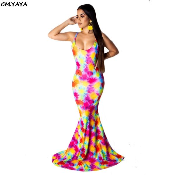 2019 new women leaf tie dyed print sleeveless open back tank mermaid maxi dress party club night long dresses 2 color k9359, Black;pink
2019 new women leaf tie dyed print sleeveless open back tank mermaid maxi dress party club night long dresses 2 color k9359, Black;pink