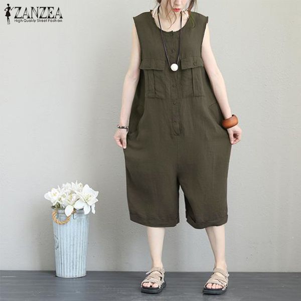 women jumpsuits 2019 zanzea ladies cotton rompers sleeveless jumpsuit short playsuit wide leg combinaison body femme plus size, Black;white
women jumpsuits 2019 zanzea ladies cotton rompers sleeveless jumpsuit short playsuit wide leg combinaison body femme plus size, Black;white