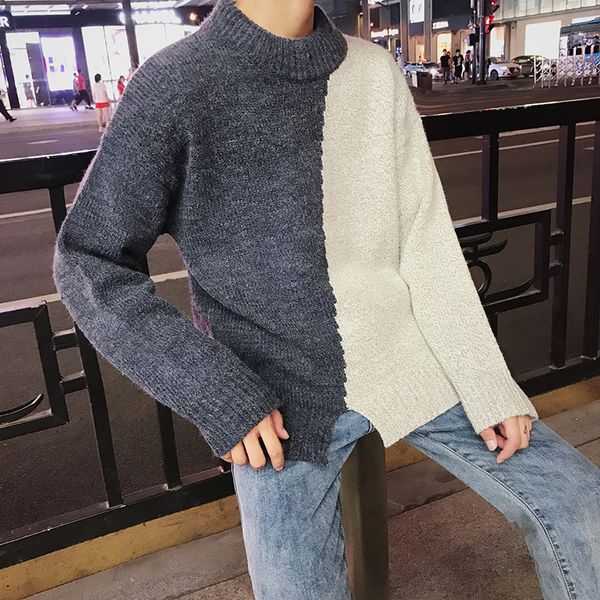 2019 spring and summer the new listing korean fashion hip hop couple handsome two-color stitching round neck sweater -2xl size, White;black
2019 spring and summer the new listing korean fashion hip hop couple handsome two-color stitching round neck sweater -2xl size, White;black