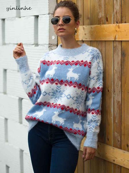 yinlinhe knit snowflake christmas sweater women long sleeve cute deer pullover spring winter jumpers hairy casual sweaters 1306, White;black
yinlinhe knit snowflake christmas sweater women long sleeve cute deer pullover spring winter jumpers hairy casual sweaters 1306, White;black