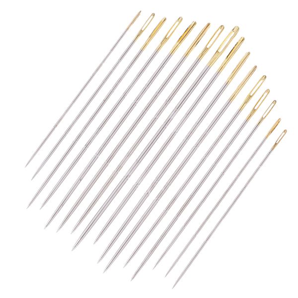 16pcs/set steel hand sewing needles for embroidery cross stitch gold eye, Black
16pcs/set steel hand sewing needles for embroidery cross stitch gold eye, Black