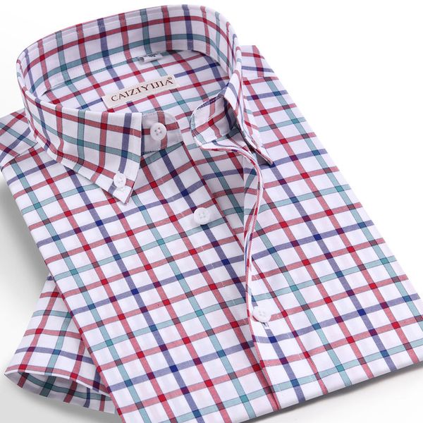 men's casual shirts summer short sleeve plaid fashion 100% cotton button-down collar regular fit business shirt, White;black
men's casual shirts summer short sleeve plaid fashion 100% cotton button-down collar regular fit business shirt, White;black