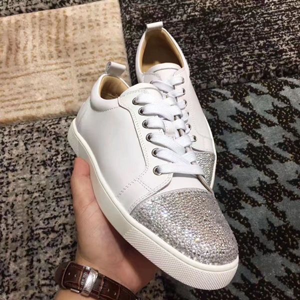 white,black leather & strass men women casual shoes, red bottom sneakers shoes lace-up junior rhinestone walking party wedding
white,black leather & strass men women casual shoes, red bottom sneakers shoes lace-up junior rhinestone walking party wedding