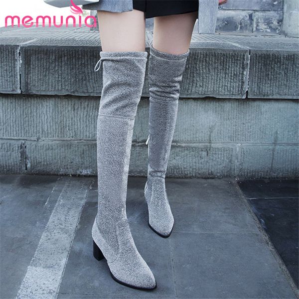 memunia 2020 thigh high boots women autumn winter stretch boots pointed toe slim high heels party prom shoes woman, Black
memunia 2020 thigh high boots women autumn winter stretch boots pointed toe slim high heels party prom shoes woman, Black