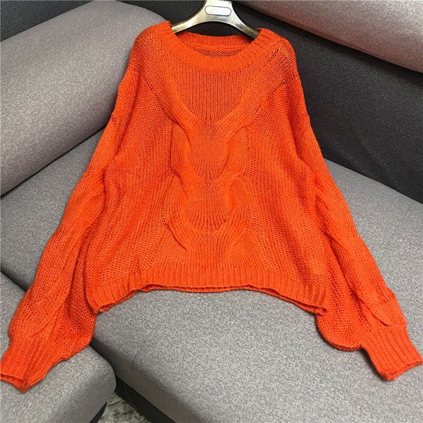 luxury designer brand knitted pullovers for women causel o neck handwork mohair orange twist loose knitted sweater, White;black
luxury designer brand knitted pullovers for women causel o neck handwork mohair orange twist loose knitted sweater, White;black