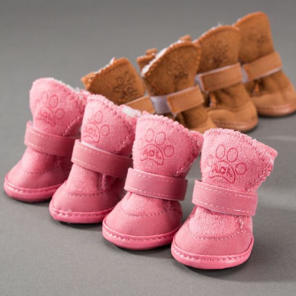comfortable cute dog boots soft warm winter warm shoes for dogs coffee snow walking cotton blend pink 4pcs/set
comfortable cute dog boots soft warm winter warm shoes for dogs coffee snow walking cotton blend pink 4pcs/set