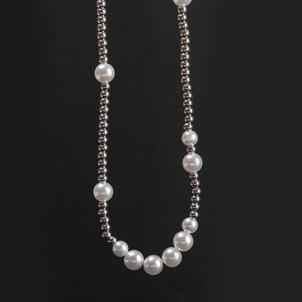 stainless steel chain necklace with pearl balls pendants for men women fashion jewelry accessories
stainless steel chain necklace with pearl balls pendants for men women fashion jewelry accessories