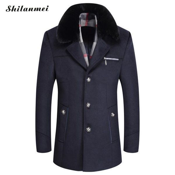 plus size men wool jacket winter fur collar men's wool coat patchwork thicken business blend coat 4xl, Black
plus size men wool jacket winter fur collar men's wool coat patchwork thicken business blend coat 4xl, Black