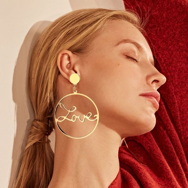 17if fashion big circle hollow love earrings for women geometric round bohemian dangle earrings 2019 trendy statement jewelry, Silver
17if fashion big circle hollow love earrings for women geometric round bohemian dangle earrings 2019 trendy statement jewelry, Silver