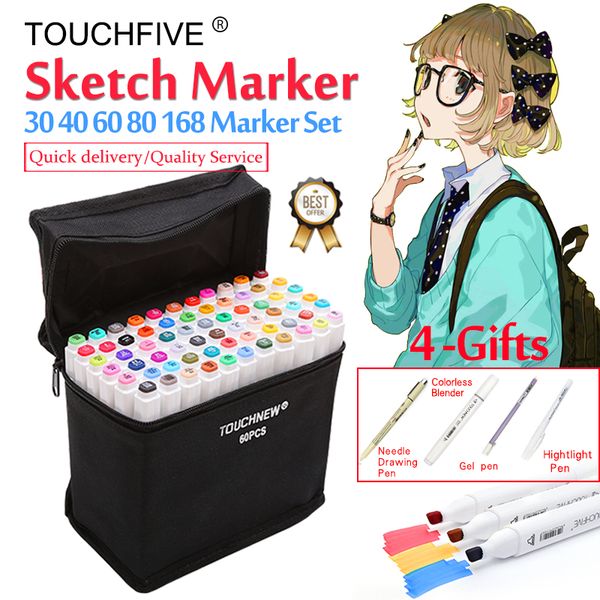 touchfive marker 30/40/60/80/168colors art marker set oily alcohol based sketch markers pen for artist drawing manga animation
touchfive marker 30/40/60/80/168colors art marker set oily alcohol based sketch markers pen for artist drawing manga animation