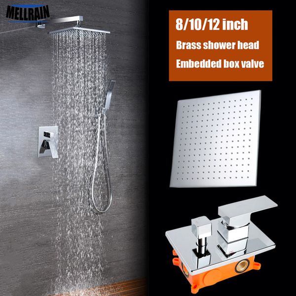bathroom 2 functions rainfall shower system set brass square 8 10 12 inch shower head chrome bathroom bath faucet embedded box
bathroom 2 functions rainfall shower system set brass square 8 10 12 inch shower head chrome bathroom bath faucet embedded box