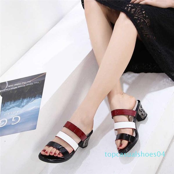 2020 spring summer autumn whitening thinning women block heel sandals hollow retro luxury designer shoes leather fashion classic t04, Red;white
2020 spring summer autumn whitening thinning women block heel sandals hollow retro luxury designer shoes leather fashion classic t04, Red;white