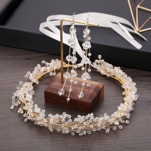bride korean pearl crystal headwear suit manual a string of beads earring concise necklace hair band aestheticism wedding dress headwear, Silver
bride korean pearl crystal headwear suit manual a string of beads earring concise necklace hair band aestheticism wedding dress headwear, Silver