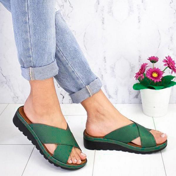 litthing summer women slippers slides wedge flip flops flat sandals beach shoes, Black