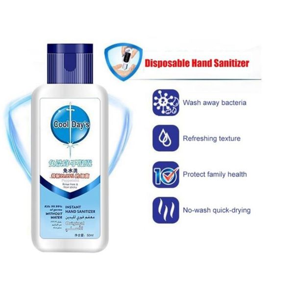 50ml/bottle portable quick-drying alcohol disposable hand sanitizer hands-water disinfecting hand wash gel
50ml/bottle portable quick-drying alcohol disposable hand sanitizer hands-water disinfecting hand wash gel