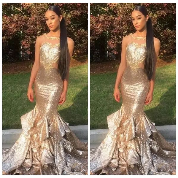 2019 sheer sleeveless bling bling slim mermaid prom dresses lace appliques formal long ruffles customized vestidos de fiesta evening gowns, Black
2019 sheer sleeveless bling bling slim mermaid prom dresses lace appliques formal long ruffles customized vestidos de fiesta evening gowns, Black
